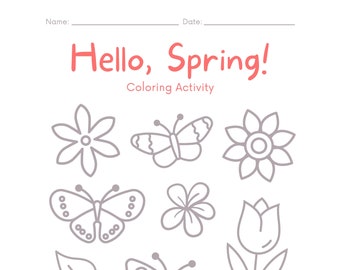 Spring Coloring Page - Download and Print Yourself