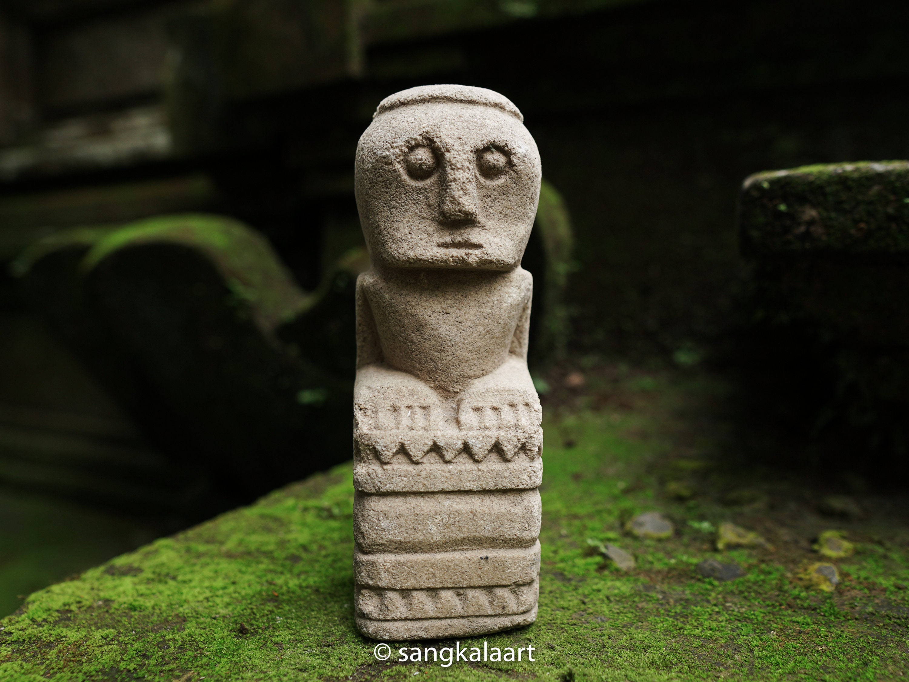 置物 Primitive Sculpture Primitive Statue, Primitive Figure, Handmade, Hand Carved