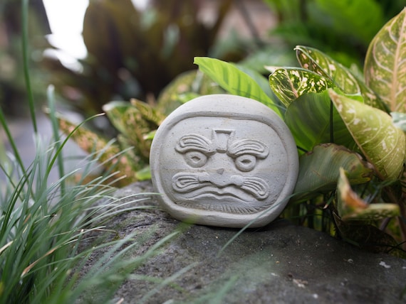 Daruma Statue, Daruma Figure, Sandstone, Daruma Antique, Japanese
