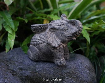 Solid Concrete Elephant Statue, Candle Holder, Candle Place, Elephant Lover, Animal Figure, Hand Carved, Handmade, Home Decor, Gifts Idea