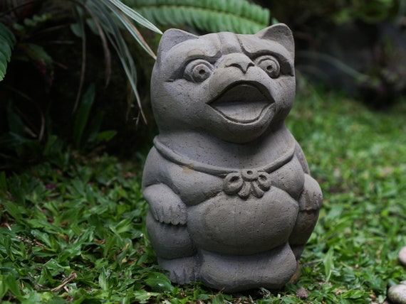 たぬきの石像 狸 たぬき タヌキ 置物 御影石石像石造石材石彫彫刻置物