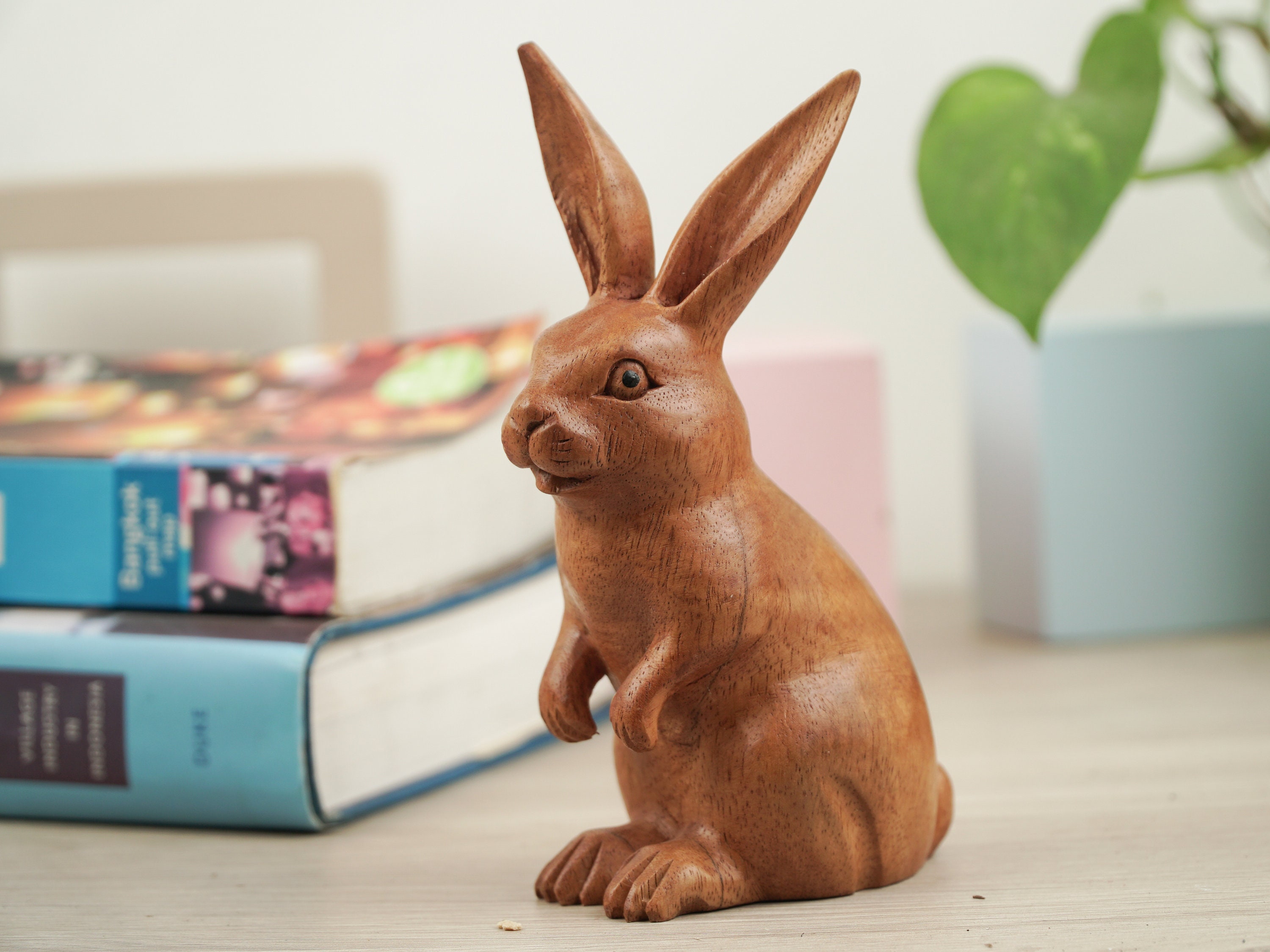 置物 human made RABBIT HARIKO FIGURE SMALL Easter Bunny - Homco 