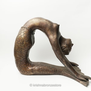 Bras Mermaid Statue, Mermaid Decor, Mermaid Statue devi, Mermaid Figurine, Sculpture Mermaid, Brass Mermaid, Home Decor, Christmas Gifts