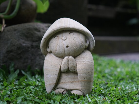 笠地蔵　置物　石像 笠地蔵 置物 石像