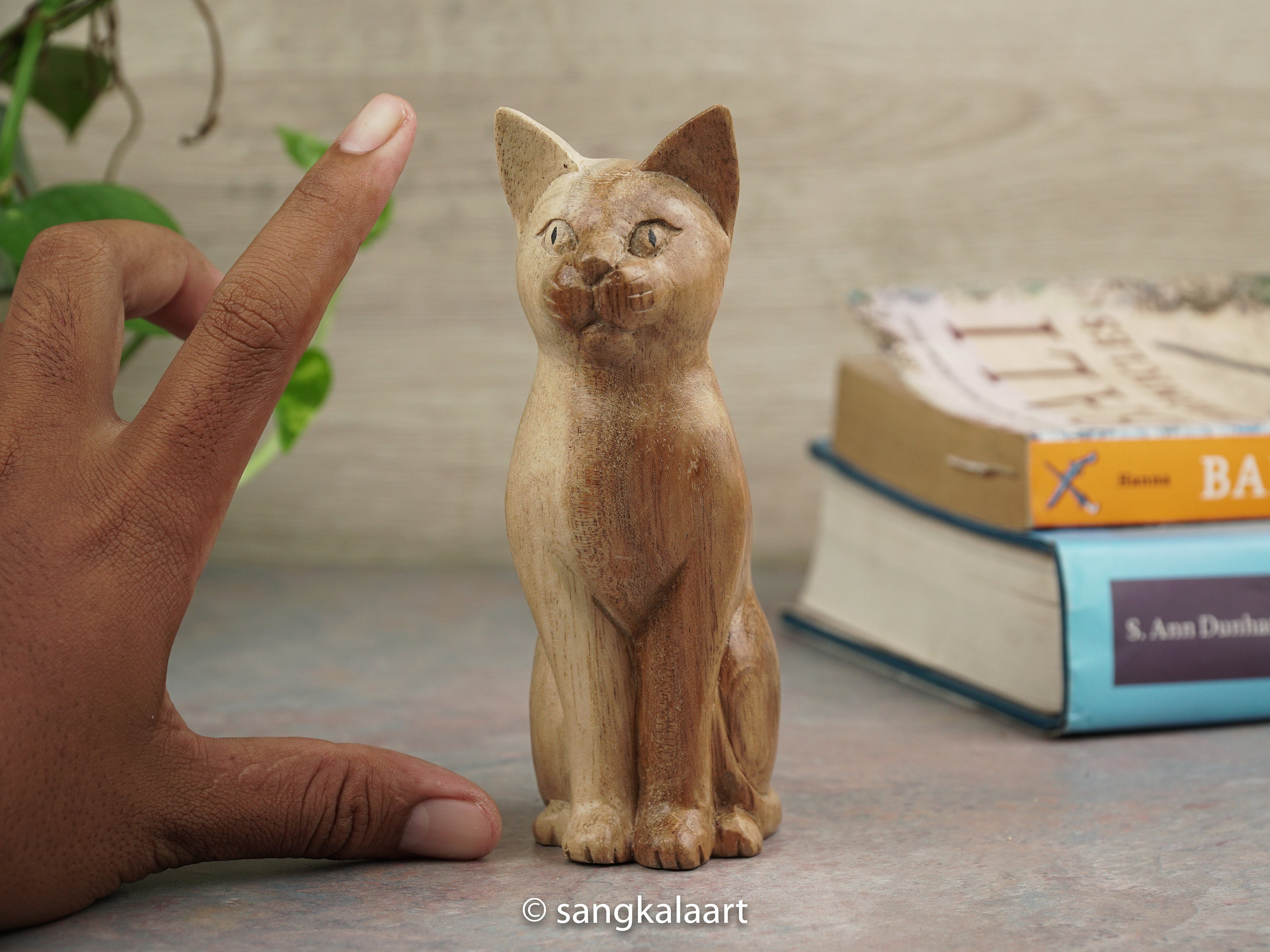 Wooden Kitty Cat , Kitten Sculpture, Cat Lover, Animal Lover