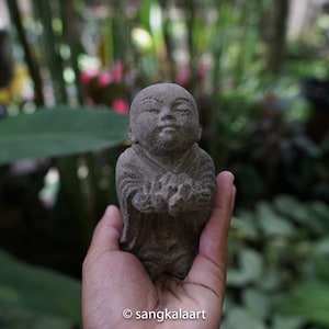 Estatua de Buda de hormigón, Buda japonés, Escultura de Buda, Budista, Hecho a mano, Hecho a mano, Tallado a mano, Decoración del hogar, Decoración del jardín