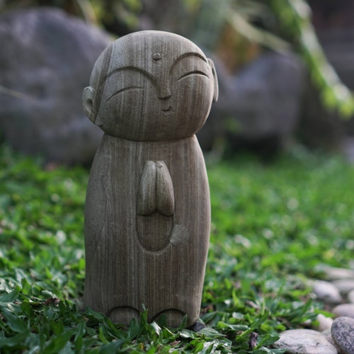 Jizo Sculpture 7.8 Inch / 20 Cm Jizo Statue Stone Etsy