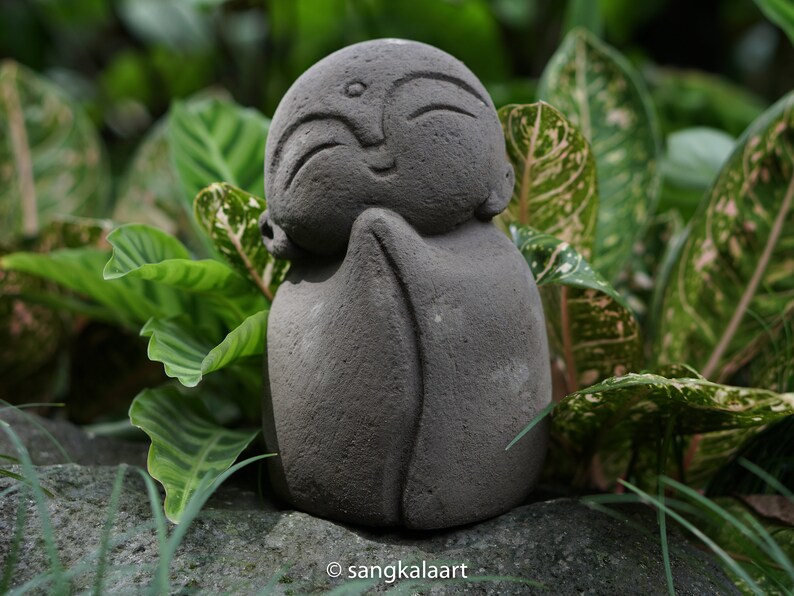 Stone Jizo Statue Japanese Jizo Guardian Jizo Jizo Lover Etsy