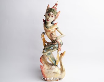 Dancer Statue, Unique, Scuplture, Wood Carving, Ornament, Miniatur, Home Decor, Room Decor,  Gift For Kids, Birthday Gift, Gift For Mother