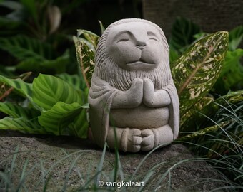 Solid Stone Lion Buddha Figure Sculpture, Buddha Figure, Lion Figure, Animal, Unique Sculpture, Hand Carved, Stone Carving, Gifts