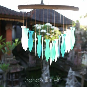 Glass Wind Chime, Fish Style, Hanging Wind Chime, Sounds, Home Decor, Wall Decor, Glass Decor, Outdoor, Garden Decor, Handmade. image 2