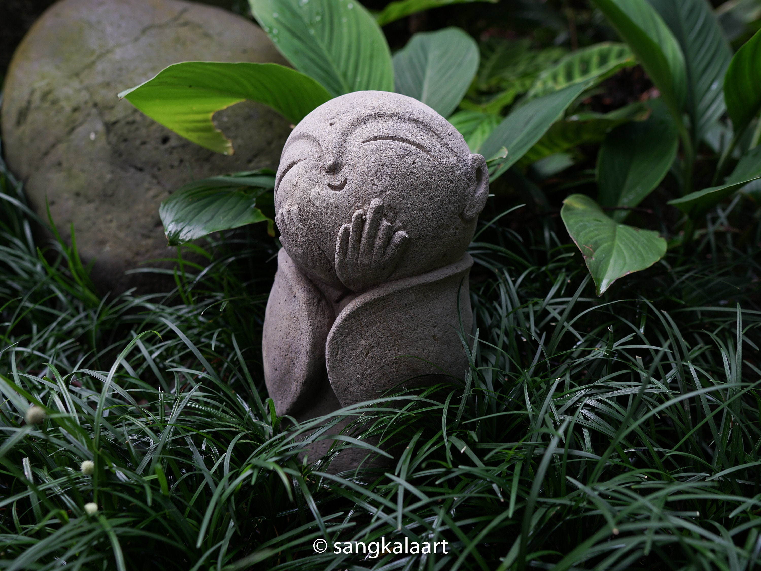 Large Stone Jizo Statue Buddha Jizo Jizo Sculpture Little Etsy