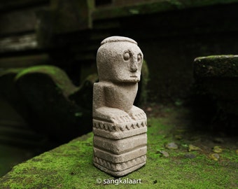 置物 Primitive Sculpture Primitive Statue, Primitive Figure, Handmade, Hand Carved