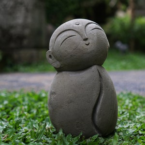 Stone Jizo Statue, Japanese Jizo, Guardian Jizo, Jizo Lover, Stone Carving, Handmade, Ornament, Housewarming, Home Decor, Garden Decor