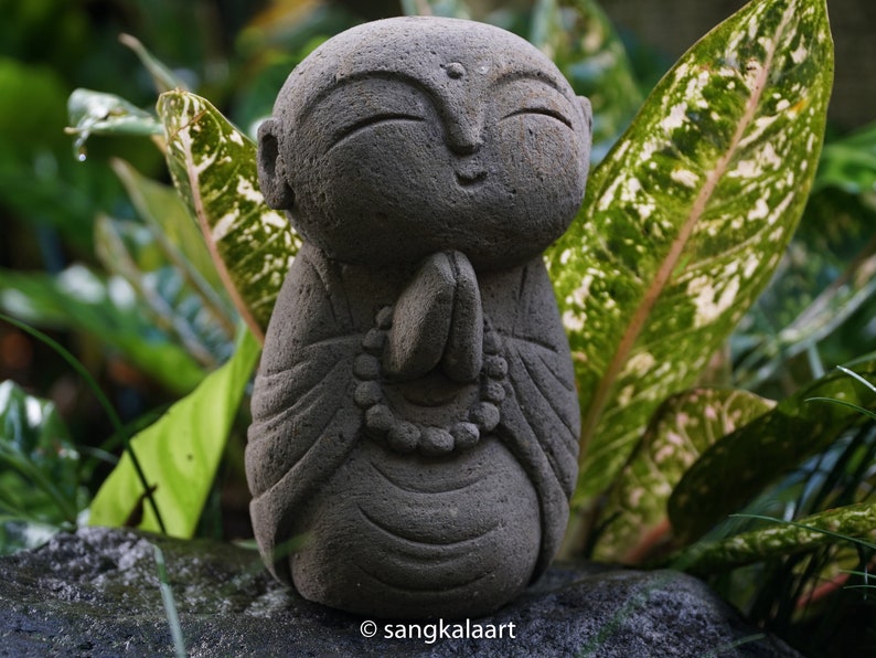 Solid Stone Jizo Statue Jizo Statue Jizo Stone Stone Etsy