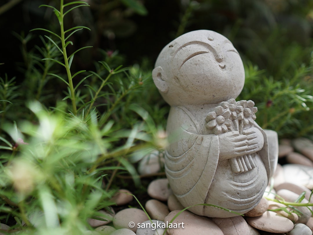 Stone Jizo Statue, Buddha Jizo, Jizo Sculpture, Little Jizo, Japanese