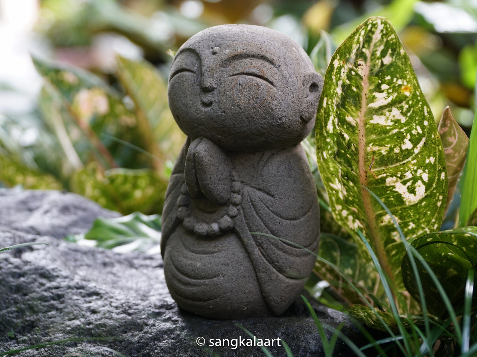 Solid Stone Jizo Statue Jizo Statue Jizo Stone Stone Etsy