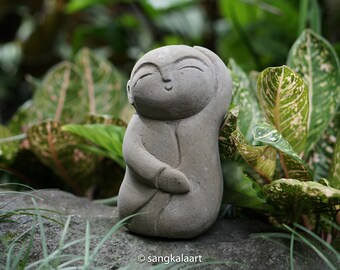 Stone Jizo Sculpture, Jizo Garden Statue, Buddha Jizo, Japanese Jizo, Unique Sculpture, Garden Decor, Outdoor, Handmade, Hand Carved, Gifts Stone Jizo Sculpture, Jizo Garden Statue, Buddha Jizo, Japanese Jizo, Unique Sculpture, Garden Decor, Outdoor, Handmade, Hand Carved, Gifts