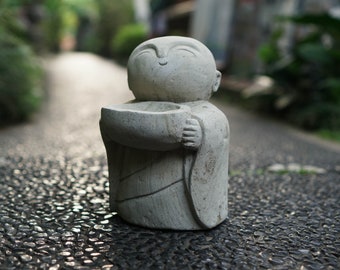 Jizo Statue 7.8" inch - 20 Cm, Stone Statue, Japanese Jizo, Buddha Jizo, Guardian Jizo, Buddha, Garden Decor, Outdoor, Home Decor