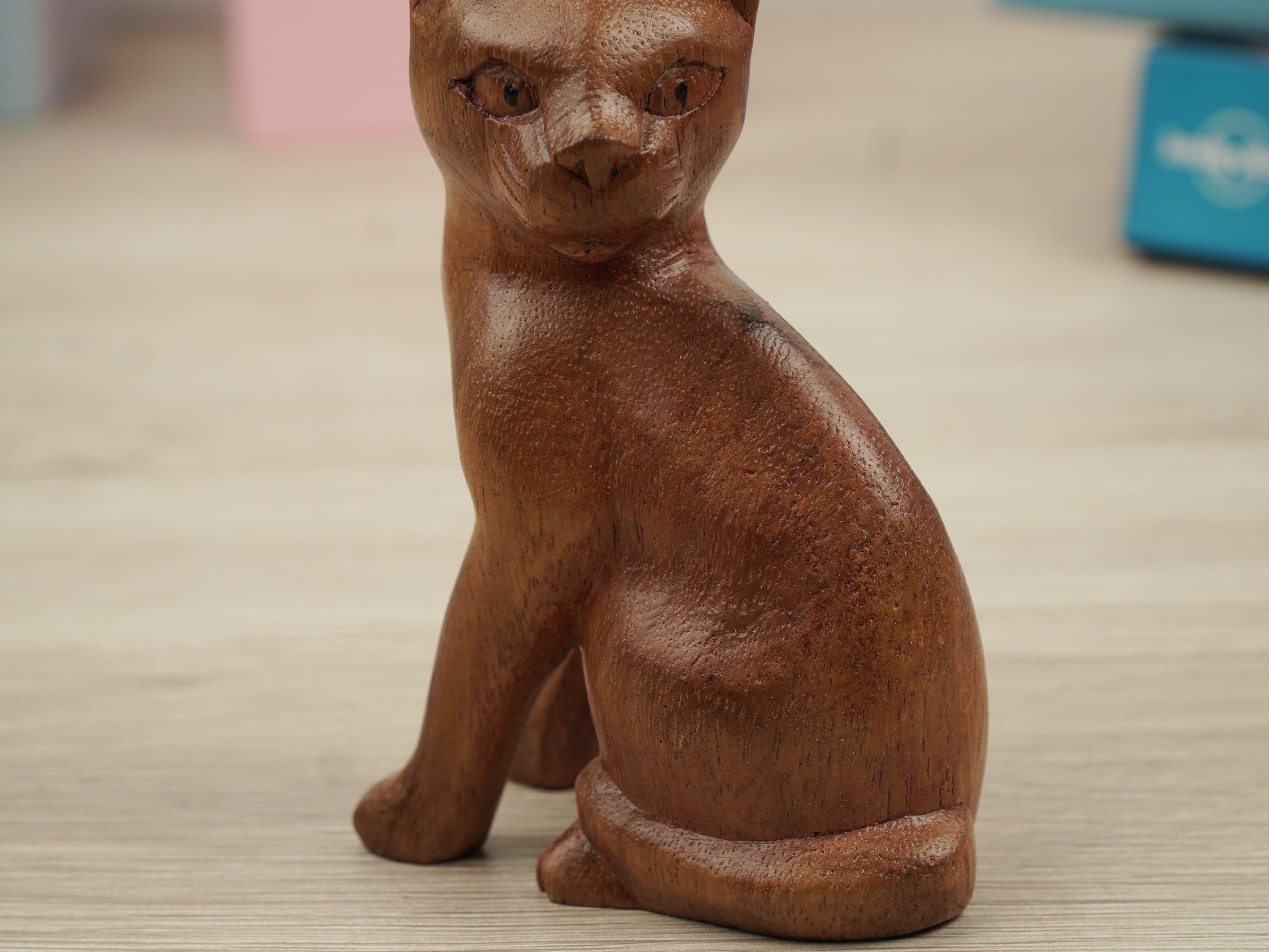 Statue Figurine Chat Animaux Décor, Figurine de Chat Mystique en résine,  Modern Cat Art pour Cadeau Maison, Mignonne Décoration de La Maison3