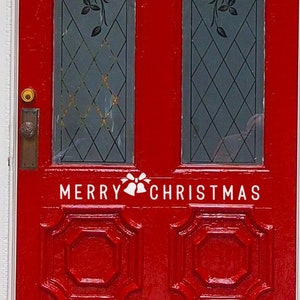 Merry Christmas Door, Window, Wall Vinyl Decal Stickers | Christmas Decorations | Christmas Home Decor Signs | Front Door Decal