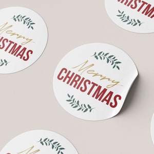24 Christmas Stickers | Christmas Gift Stickers | Custom Christmas Stickers | Merry Christmas Sticker Pack | Xmas Sticker Sheet
