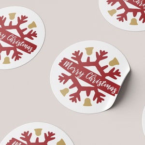 24 Christmas Stickers | Christmas Gift Stickers | Custom Christmas Stickers | Merry Christmas Sticker Pack | Xmas Sticker Sheet