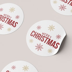 24 Christmas Stickers | Christmas Gift Stickers | Custom Christmas Stickers | Merry Christmas Sticker Pack | Xmas Sticker Sheet