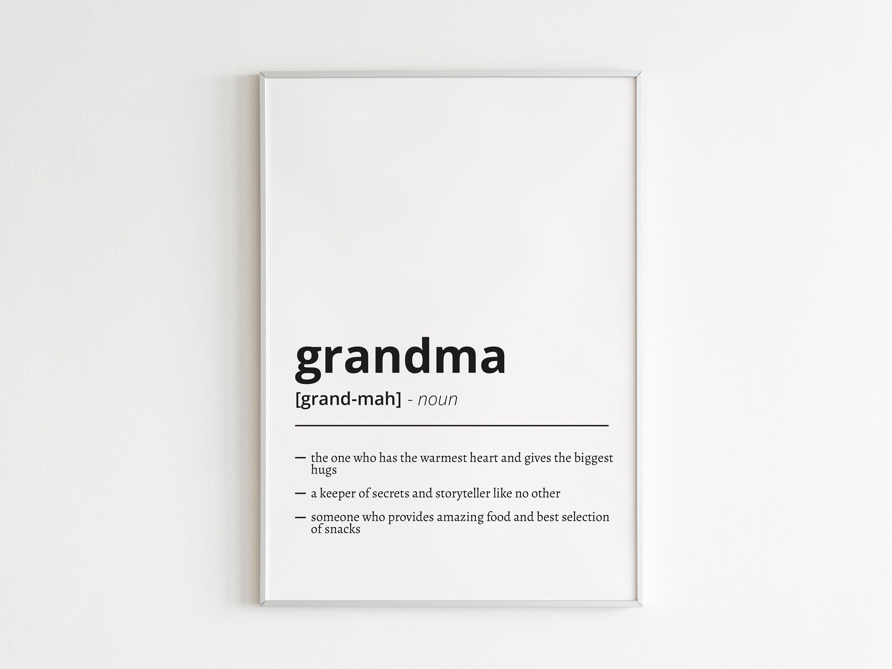 Grandma, Definition Print Grandma Quote Print Family Poster Print