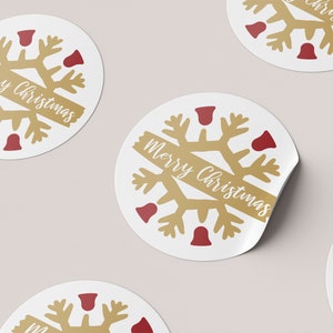 24 Christmas Stickers | Christmas Gift Stickers | Custom Christmas Stickers | Merry Christmas Sticker Pack | Xmas Sticker Sheet