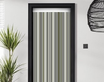 Boho String Curtain: Doorway Fly Screen, Room Divider, Door Curtain, Doorway Tassels Panel Curtains String Panel Stripe Fly Screen Curtains