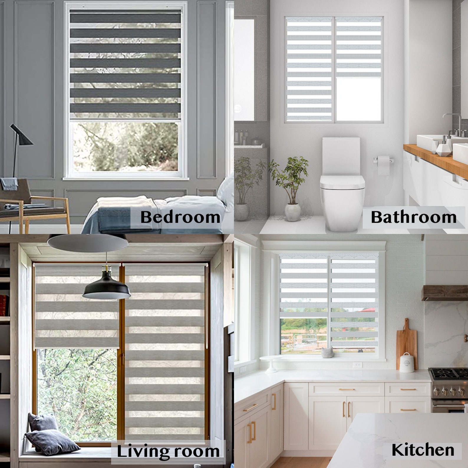 ZEBRA BLINDS Day and Night Blinds Window, Made to Measure, Customized