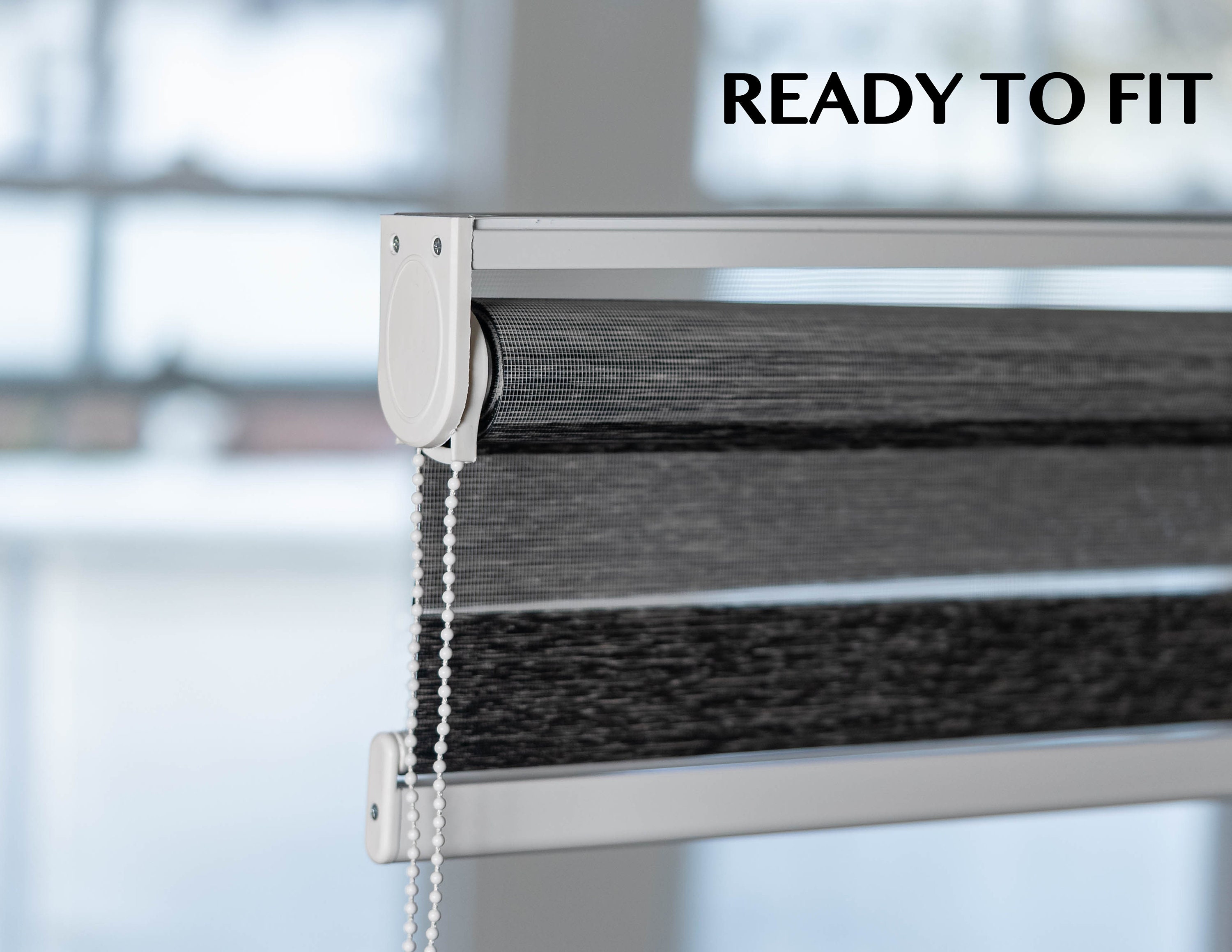 ZEBRA BLINDS Day and Night Blinds Window 150CM DROP, Easy Fix Zebra