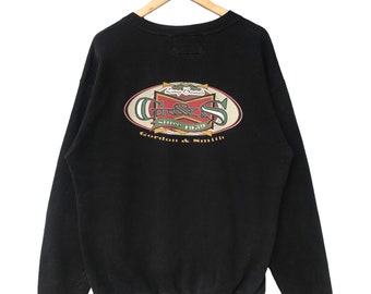 Vintage 90s longboards gordon and smith printed logo Sweatshirt jumper pullover M black