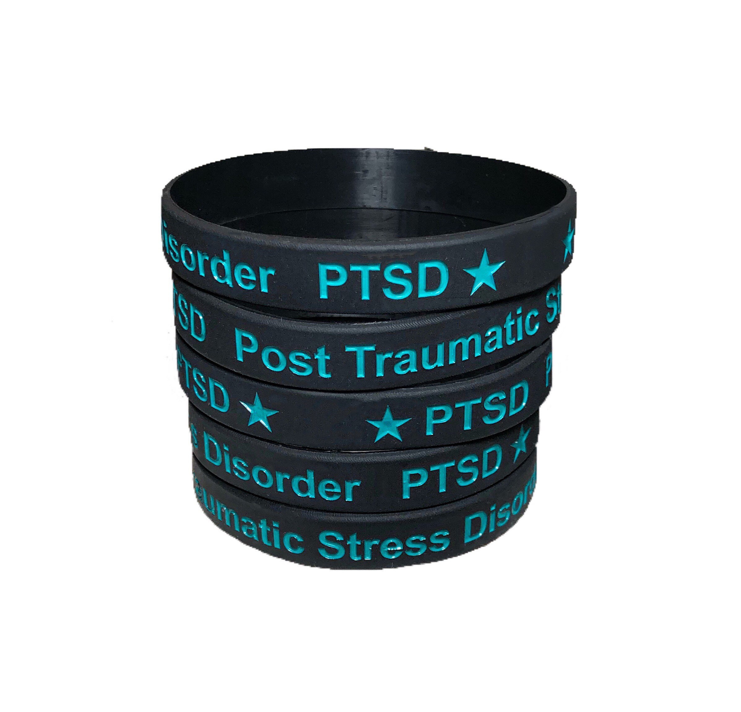 PTSD Awareness Bracelets 5 Pack Silicone Wristbands for Up to Etsy