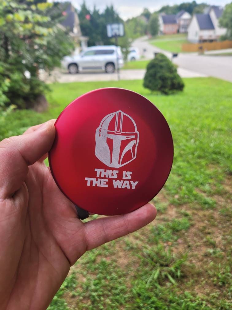 Custom Disc Golf Mini Metal Disc Golf Mini Mandalorian Etsy
