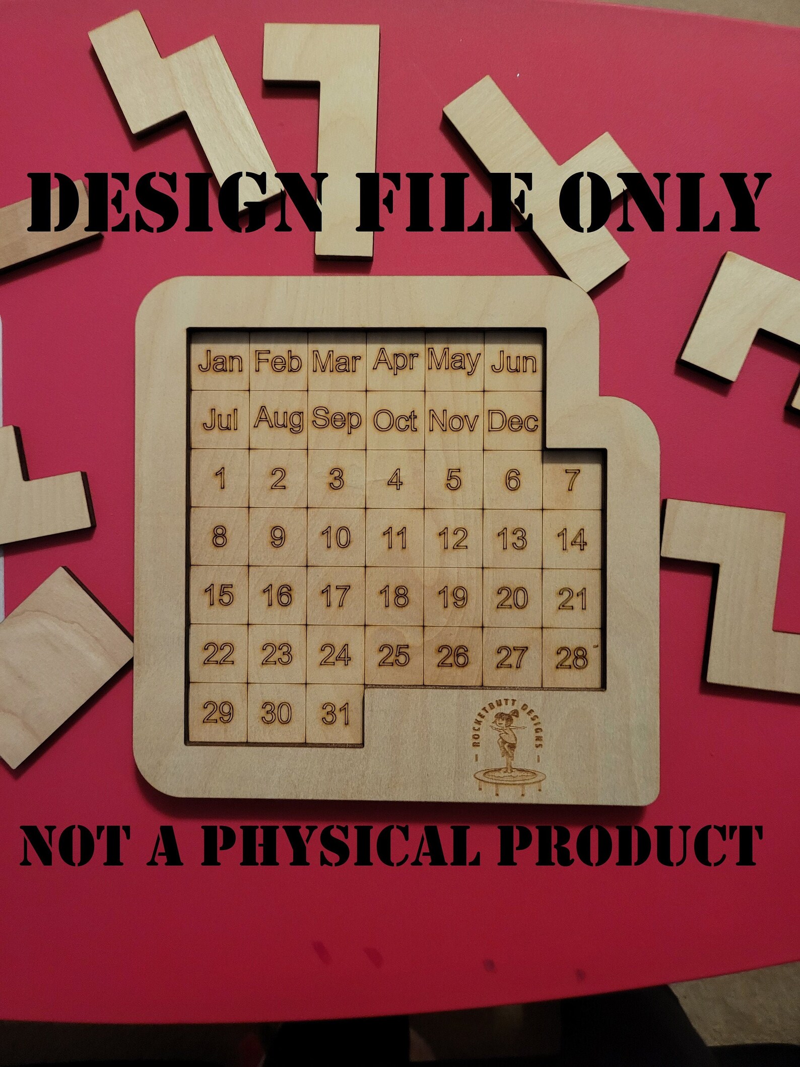 Puzzle a Day Calendar Puzzle Design Svg/dxf/ai/lightburn Etsy