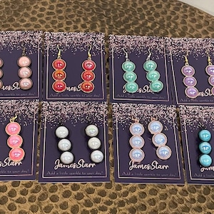Gumdrop Triple Drop Earrings