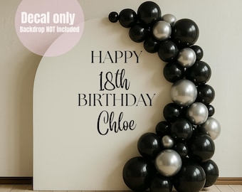Personalised 18th Birthday Party Sailboard Decals, DIY XL Vinyl Labels