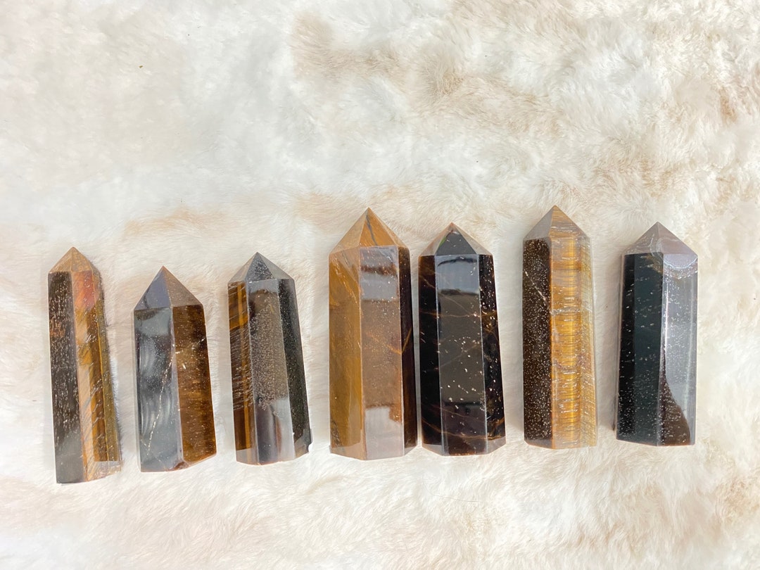 Tigers Eye Crystal Tower Point Obelisk 1pc - Etsy Österreich