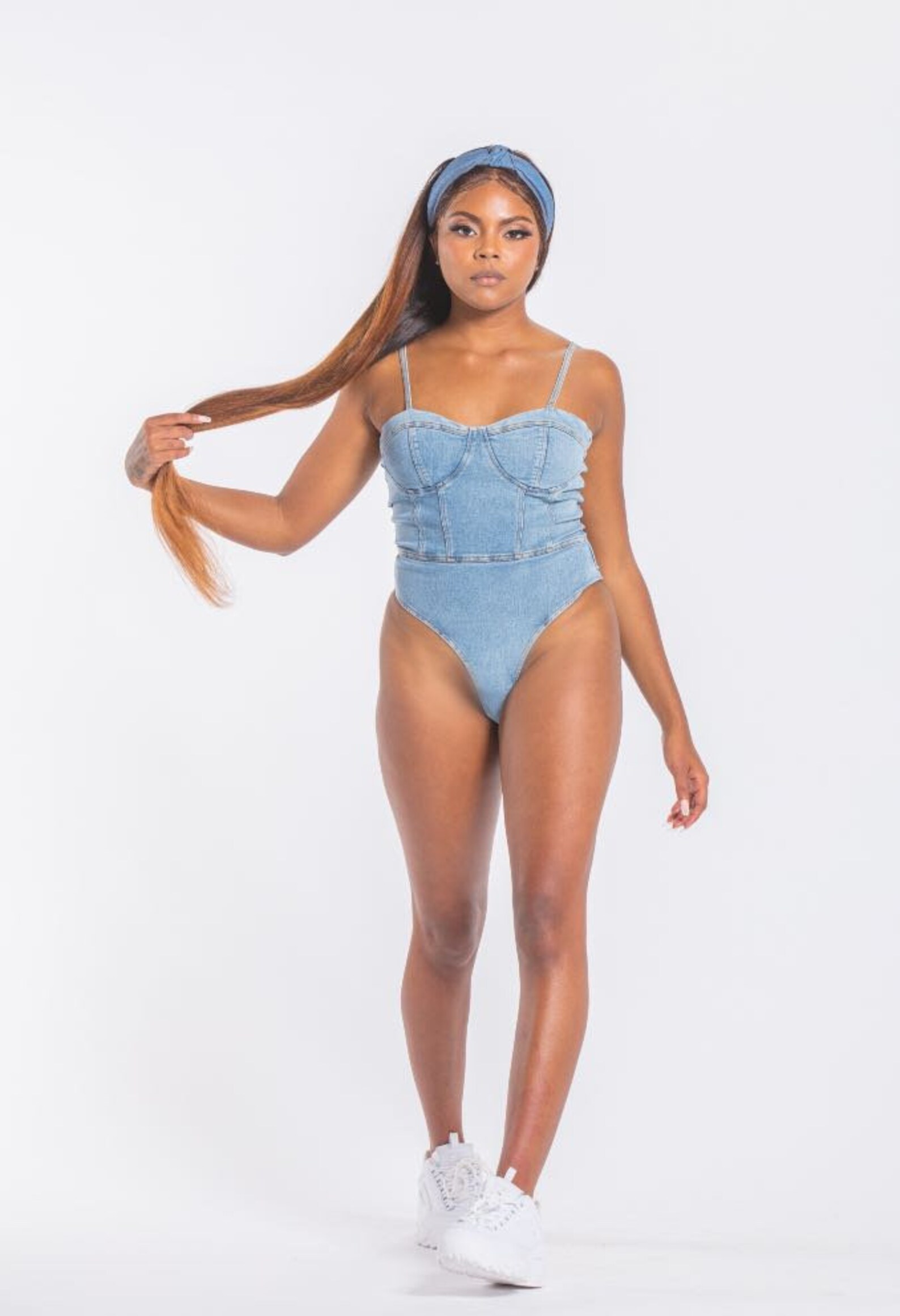 Denim Bodysuit Etsy