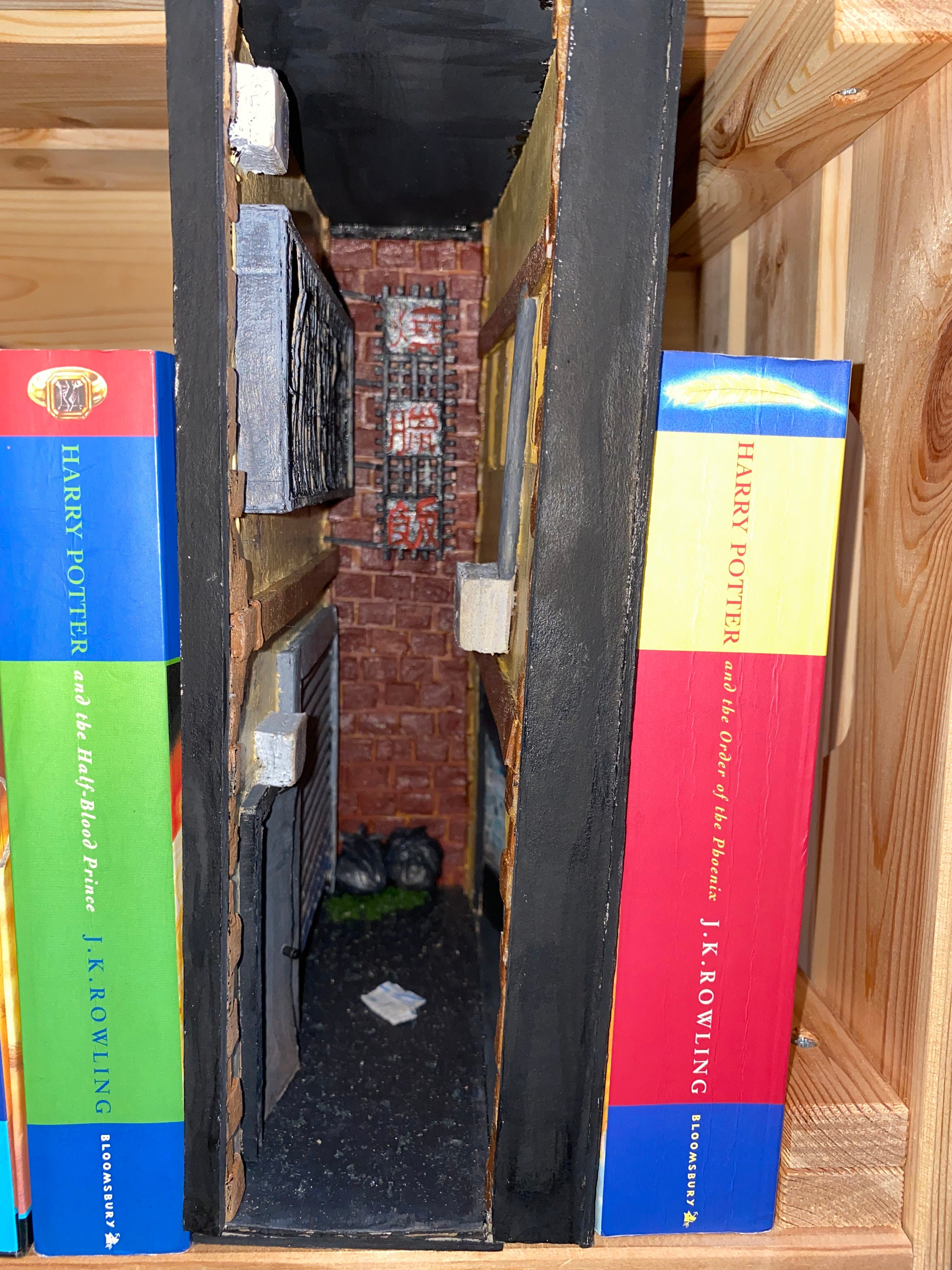 Chinese Alleyway Book Nook Handmade Book Shelf Insert Etsy