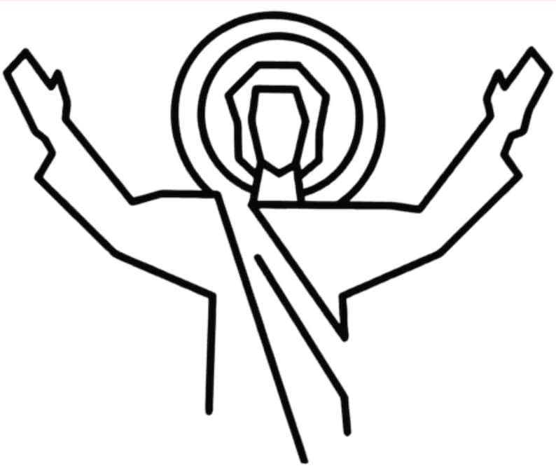 Touchdown Jesus Notre Dame Fighting Irish Svg File Etsy