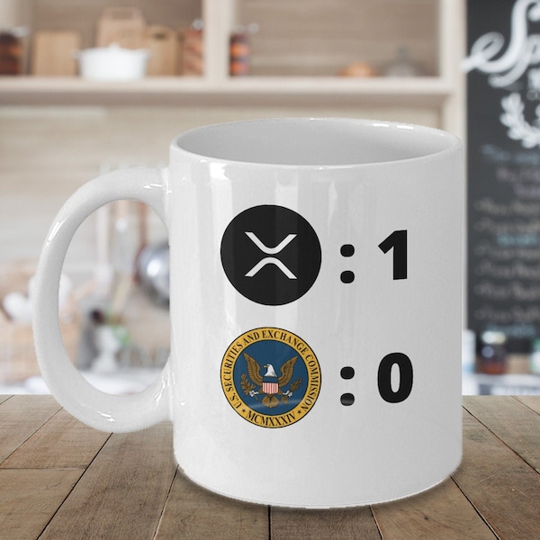 XRP Ripple vs SEC Mug - Bullish XRP Gift - Great for Crypto Lovers and Investors