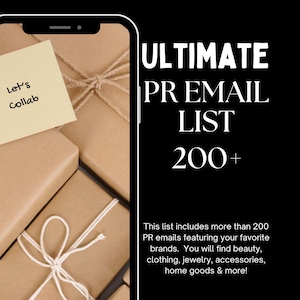 Digital Ultimate PR Email List for Social Media Content, UGC Creators and Influencers, 200+