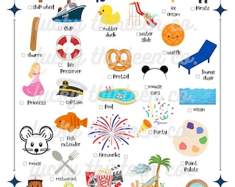 DCL Printable Scavenger Hunt Digital Download, Fish Extender Gift