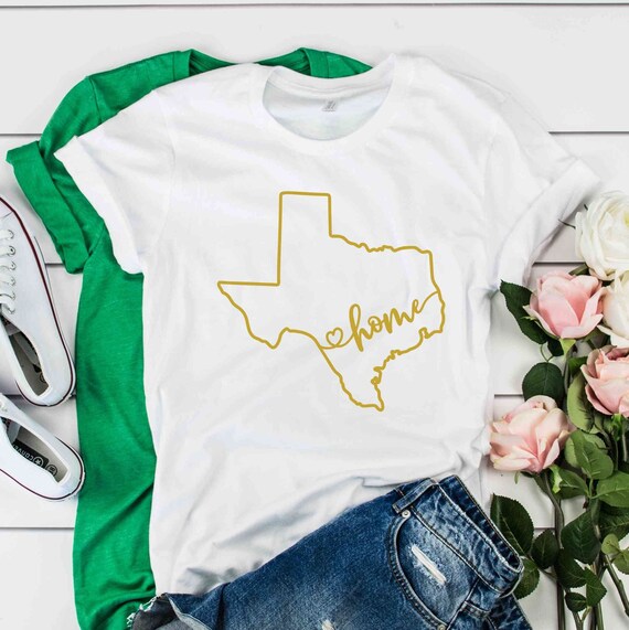 Floral Texas Home T-Shirt Texas State In My Heart Shirt Floral Texas Home T-Shirt Texas State In My Heart Shirt