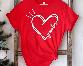 Grandma Shirt, Grandma Gift, Grandma Heart Shirt, Grandma Birthday Gift, Funny Grandma Shirt, Mothers Day Gift, T-Shirt for Grandma