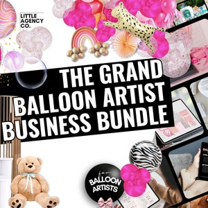 Balloon Mockup Kit Grand Balloon Artist Digital Bundle Little Agency Co Png Event Planning Illustrations Canva Template Mockup Decor Balloon