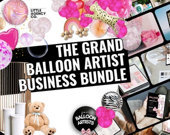 Balloon Mockup Kit Grand Balloon Artist Digital Bundle Little Agency Co Png Event Planning Illustrations Canva Template Mockup Decor Balloon
